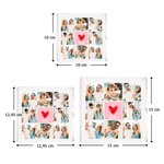 Plaque acrylique carrée personnalisée avec collage de 8 photos - Cadeau décoratif de Saint-Valentin anniversaire pour couple famille