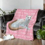 Personnalisé Multicolore Star Bone Name Photo Soft Throw Blanket Home Decor Daily Use Birthday Gift for Pet Lover (Cadeau d'anniversaire pour l'amoureux des animaux)