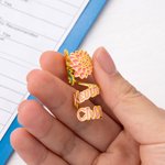 Personalized Birth Flower Stethoscope ID Tag with Name and Title Appreciation Graduation Gift for Nurse Doctor Medical Students