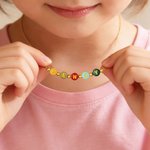 Personalisierte adorable bunten Buchstaben Perlenkette mit Namen Geburtstag Geschenk für Mädchen