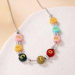 Personalisierte adorable bunten Buchstaben Perlenkette mit Namen Geburtstag Geschenk für Mädchen
