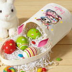 Panier de Pâques personnalisé avec nom et oreilles de lapin Accessoires de chasse aux oeufs Cadeau de Pâques pour enfants