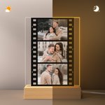 Luce notturna LED a pellicola personalizzata con 3 foto, luce a 7 colori - Regalo di San Valentino per coppia