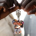 Personalised Cartoon Black Character Acrylic Keychain with Name Daily Use Valentine's Day Anniversary Gift for Couple