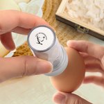 Personalisierter Eier-Stempel mit Blütenblättern Hühner-Silhouette Text lebensmittelechter Tinte Bauernhof Geburtstag Geschenk für Familie Landwirte