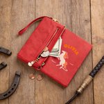 Personalised Multicolour Floral Horse PU Leather Wristlet Wallet with Name and Multiple Card Slots Daily Use Birthday Gift for Horse Owners Lovers