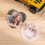 Ambientador personalizado para coche Adorno con foto Fragancia Interior del coche Decoración Día de San Valentín Regalo conmemorativo para pareja Amigo