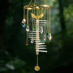 Personalizado Grabado Foto Corazón Alas Arco Iris Escaleras Wind Chime Sun Catcher con texto Memorial Simpatía Pet Loss Regalo para los dueños de mascotas