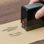 Timbro personalizzato con nome indirizzo e inchiostro Uso quotidiano Compleanno Regalo di inaugurazione per gli amici della famiglia