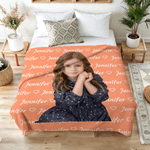 Personnalisé Multicolore Star Bone Name Photo Soft Throw Blanket Home Decor Daily Use Birthday Gift for Pet Lover (Cadeau d'anniversaire pour l'amoureux des animaux)