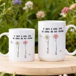 Personalized Crystal Birth Flower Ceramic Coffee Mug with Names Daily Use Birthday Gift for Friends