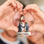 Portachiavi in acrilico personalizzato a tema amore con nome per San Valentino, regalo di anniversario per le coppie