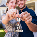 Portachiavi in acrilico personalizzato a tema amore con nome per San Valentino, regalo di anniversario per le coppie