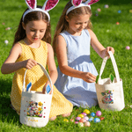 Panier de Pâques personnalisé avec nom et oreilles de lapin Accessoires de chasse aux oeufs Cadeau de Pâques pour enfants
