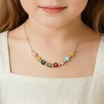 Personalisierte adorable bunten Buchstaben Perlenkette mit Namen Geburtstag Geschenk für Mädchen