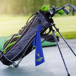 Personalized Embroidered Cartoon Golf Character Quick Dry Waffle Golf Towel with Name Sport Accessories Birthday Gift for Golf Players Lovers