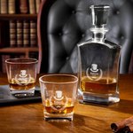 Personalized Bow Tie Suit Men Portrait Whiskey Decanter with Name and Date Father's Day Birthday Anniversary Gift for Men