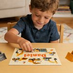 Puzzle personalizzati di camion da costruzione con nome Giocattolo educativo Regalo di compleanno per ragazzi e bambini