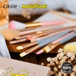 Gepersonaliseerde Schattige Staart-Springende Marsupilami 5 Stuks Make-up Brush Opbergdoos Set met Naam Verjaardag Huwelijkscadeau voor Vrouwen | Callie × Marsupilami®