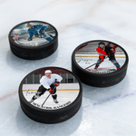 Personalized Photo Ice Hockey Puck with Name Number and Text Ice Rink Game Day Team Gift for Ice Hockey Player Lover