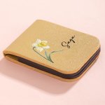 Personoitu syntymäkukka kirjanmerkki moniväriseksi pu nahkaan valmistettu täydelliseksi syntymäpäivälahjaksi kirjanystävälle