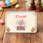 Personalized Howdy Easter Cute Bunny Easter Biscuit Tin Box with Name Easter Party Easter Gift for Children
