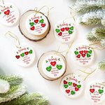 Gepersonaliseerde Friend Is Tied Together With Heartstrings Keramisch Kerstboom Ornament met Naam Jaar Kerst Decor Vriendschap Gift voor Vrienden