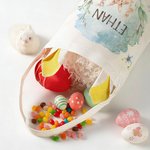 Personalized Dreamy Rabbit Flower Butterfly Cute Bunny Ears Easter Basket with Name Easter Egg Hunt Party Favors Gift for Kids Boys Girls