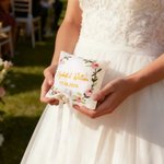 Personalized Flower Leaf Design Ring Bearer Pillow with Embroidered Names and Date Wedding Anniversary Gift for Newlywed Couple