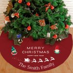 Albero personalizzato Radice di Babbo Natale stile alce Gonna dell'albero di Natale con nomi Festa di Natale Home Decor Natale Inverno Regalo per la famiglia