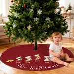Albero personalizzato Radice di Babbo Natale stile alce Gonna dell'albero di Natale con nomi Festa di Natale Home Decor Natale Inverno Regalo per la famiglia