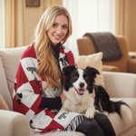 Echarpe chaude personnalisée avec nom et photo de chien ou de chat, à porter tous les jours, en hiver, à l'occasion d'un anniversaire ou d'un cadeau de Noël pour les amoureux des animaux.