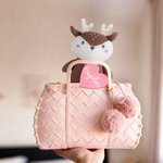 Personalized Heart Cute Deer Soft Stuffed Plush Toy with Name Valentine's Day Birthday Gift for Kids Toddlers