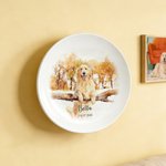 Personalized Watercolour Style Photo Decor Plate with Text and Date Home Decor Valentine's Day Housewarming Gift for Couple Family