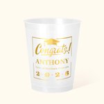Personalized Congrats 12 oz Frosted Graduation Cups with Name and Text Set of 10 Graduation Party Supplies Gift for Class of 2026 Graduates