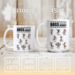 Personalised Boss Pain In The Asses Funny Donkey 11 oz 15 oz Ceramic Coffee Mug with Name Daily Use Birthday Gift for Colleague Friend