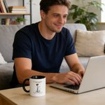 Personalized Watercolor Couple Multicolor 11/15 oz Ceramic Mug with Names and Coaster Valentine's Day Anniversary Wedding Gift for Couples