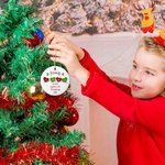 Gepersonaliseerde Friend Is Tied Together With Heartstrings Keramisch Kerstboom Ornament met Naam Jaar Kerst Decor Vriendschap Gift voor Vrienden