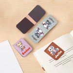 Henkilökohtainen Söpö Cartoon School Animal Monivärinen Magneettinen PU Nahka Kirjanmerkki Clip nimi Lukeminen Syntymäpäivälahja Lapsille Opiskelijat Bookworms
