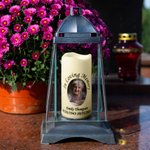 Gepersonaliseerde portretfoto vlamloze LED-kaars met naam en datum Sympathie Herdenkingscadeau voor verlies van geliefde