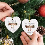 Ornement de Noël personnalisé en céramique avec 1-6 bas de festival et noms Cadeau de décoration d'arbre de Noël pour les enfants et la famille