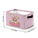 Personalisierte niedliche Ostern Hase gestreiften Design Name große Lagerung Korb mit Griff Ostern Geburtstag Geschenk für Kinder