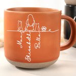 Your Silhouette Always With Me - Personalized Pet Character Silhouette 12 oz Coffee Mug