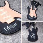 Porte-clés personnalisé Guitar Rock Gesture Color-Changing NFC Cadeau d'anniversaire pour les amoureux de la musique