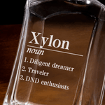 Personalized Name and Text Whiskey Decanter Birthday Father's Day Gift for Whiskey Lovers