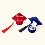 Personalizado Clase de 2026 Graduación Cap Diseño Anillo Caja con Nombre y Texto Regalo de Graduación para Graduado