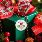 Gepersonaliseerde Friend Is Tied Together With Heartstrings Keramisch Kerstboom Ornament met Naam Jaar Kerst Decor Vriendschap Gift voor Vrienden