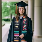 Personalized Mexican Graduation Stole Sash with Year and Text Graduation Gift for High School College University