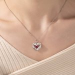 Personalisierte Birthstone Double-Heart-Halskette mit Namen Dainty Schmuck Jahrestag Valentinstag Geburtstag Geschenk für Frauen
