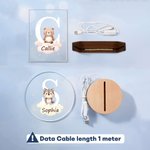 Personalized Dreamy Star Cloud Multiple Animals Initial LED Night Light with Name and Wooden Base Room Decor Birthday Christmas Gift for Babies Kids